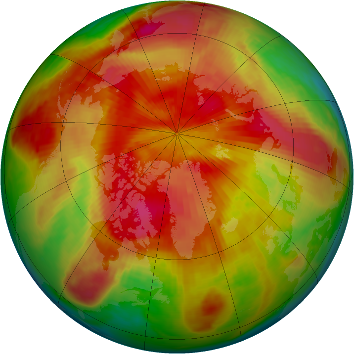 Arctic ozone map for 15 April 1980